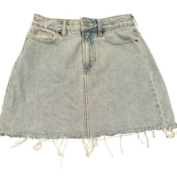 Pacsun Denim Mini Skirt Size 25 - Picture 1 of 7